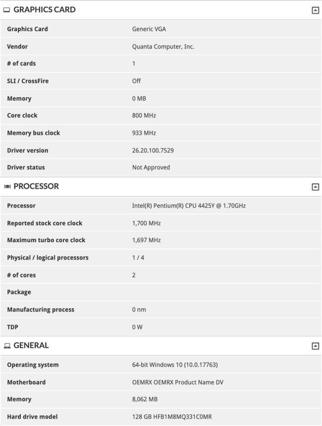 Microsoft Surface Go 2 - ujawniono informacje o specyfikacji urządzenia